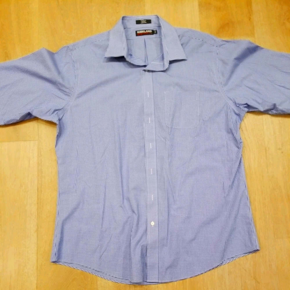 Kirkland 18- 36 Blue Button Down Shirt